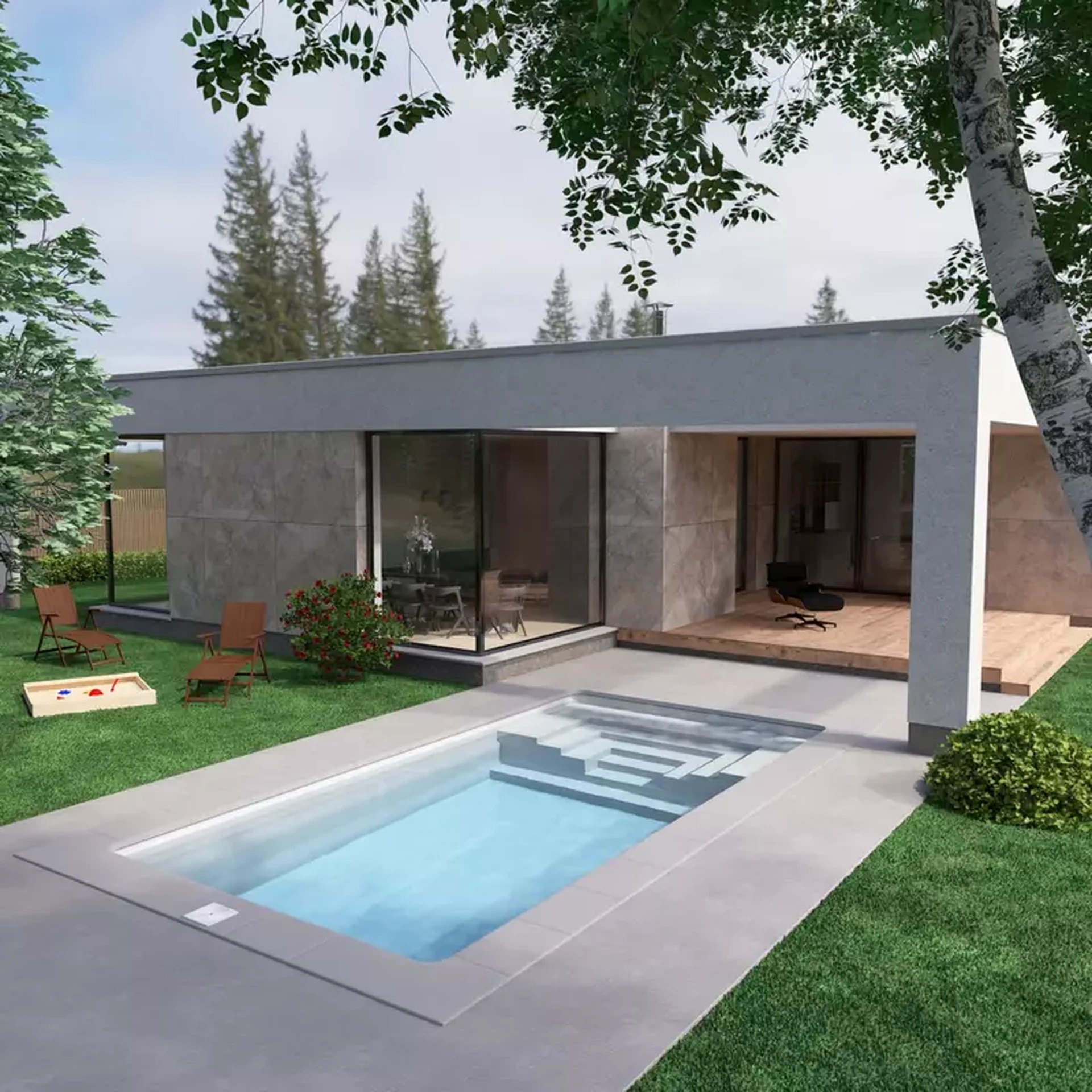 Piscine rectangulaire L600