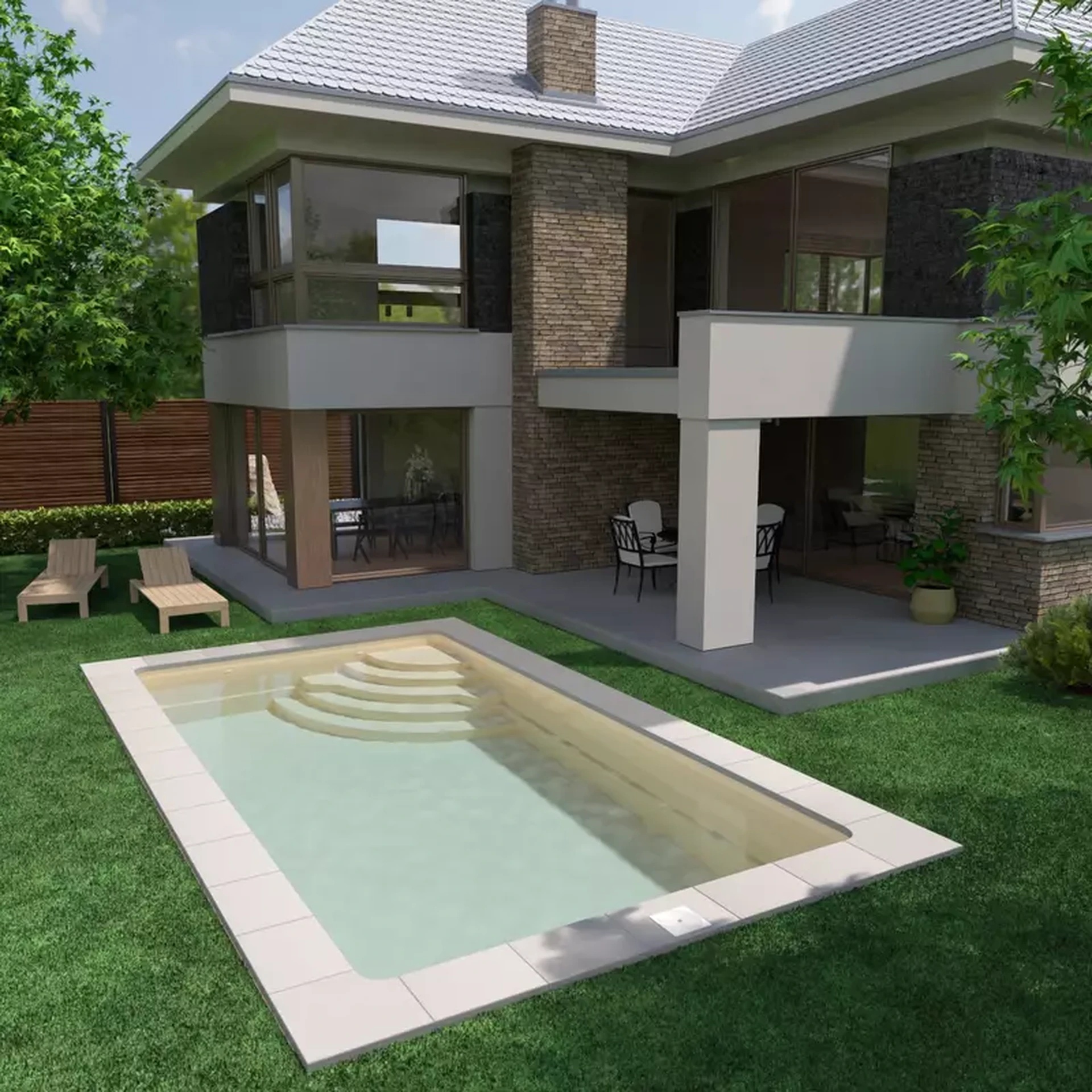 Piscine rectangulaire L615