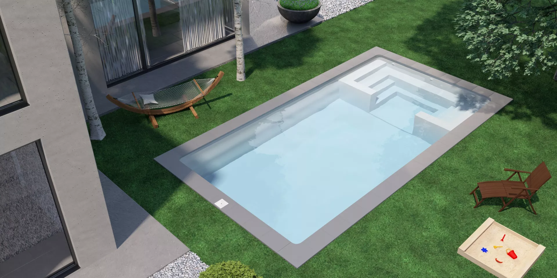Piscine rectangulaire L800